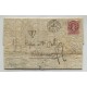 ARGENTINA 1877 GJ 49 EN PLIEGO COMPLETO CIRCULADO A FRANCIA POR PAQUEBOT 